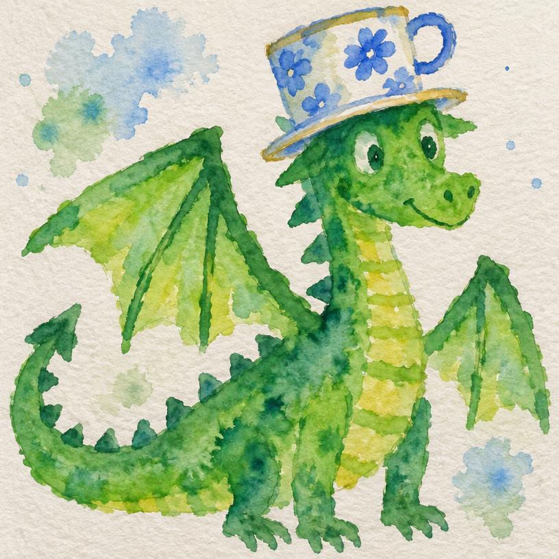 Artwork of Sir Teacup Dragon